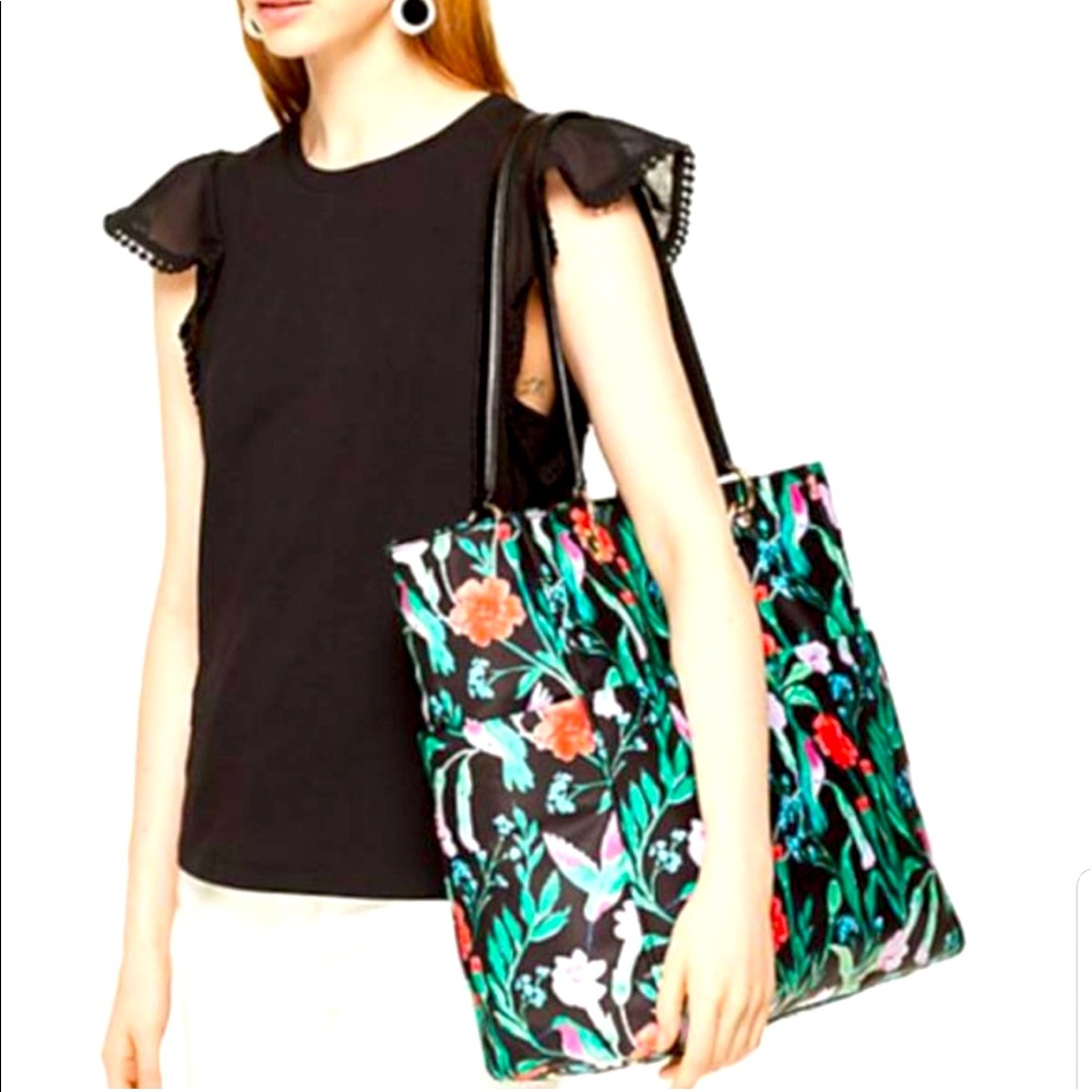 Floral Black Baby Bag